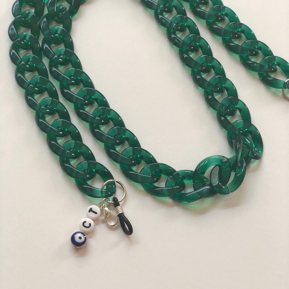 The charm offensive Acrylic mask chains 😷🧿📿